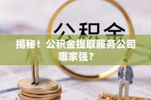 滨湖揭秘！公积金提取服务公司哪家强？