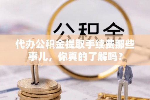 滨湖代办公积金提取手续费那些事儿，你真的了解吗？