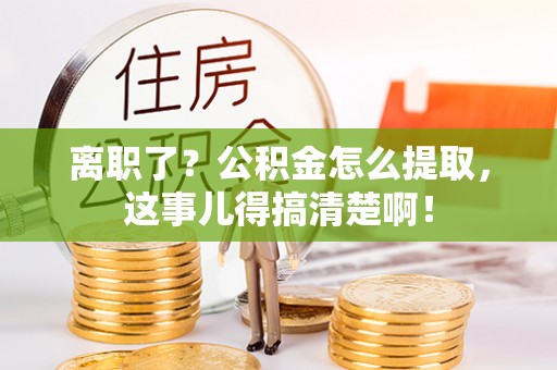 滨湖离职了？公积金怎么提取，这事儿得搞清楚啊！